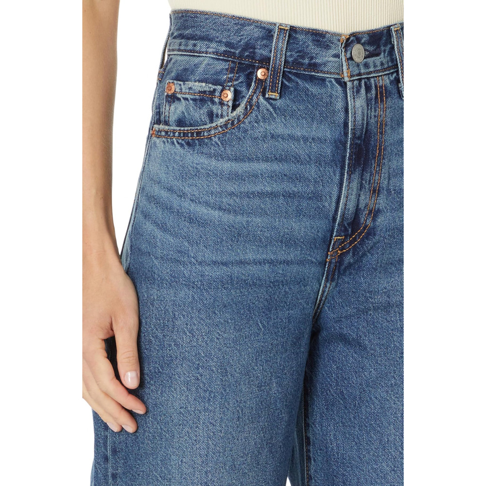 LEVI'S Women's Ribcage Wide Leg Jeans 27x32 US 4 Polar Blue A6081-0012 NWT - Picture 3 of 11